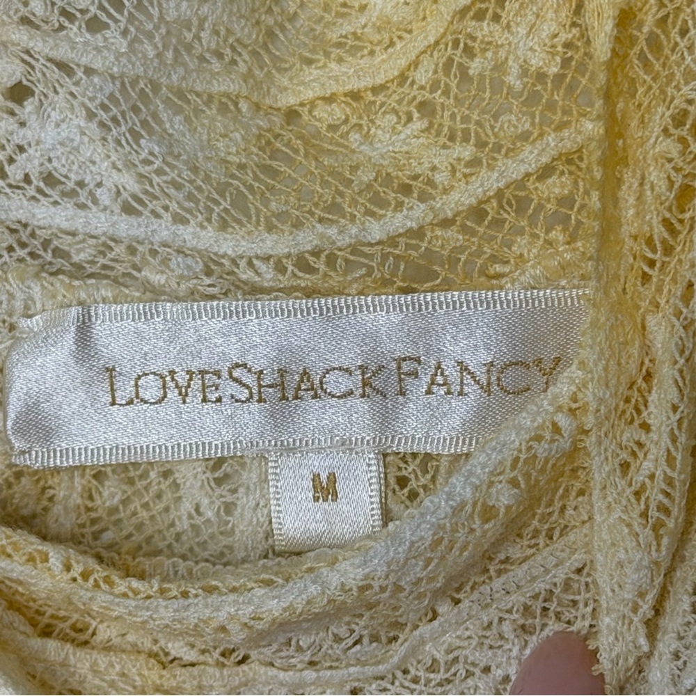 LoveShackFancy Viola in Lemon Drop Hand Dye Dress - Picture 10 of 11